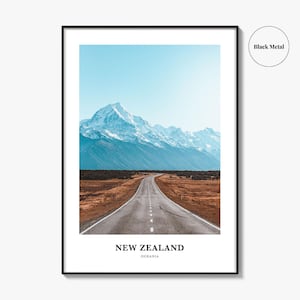 Fotoprint Nieuw-Zeeland, reisposter Zuidereiland, muurkunst Aoraki Mount Cook afbeelding 9
