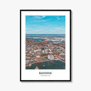 Bayonne Print New Jersey, Bayonne Photo Poster, Bayonne Travel Wall Art, Bayonne Map Print, Bayonne Photography Print, Bayonne Wall, USA