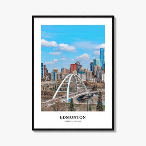 Edmonton Print No 1, Edmonton Photo Poster, Edmonton Travel Wall Art, Edmonton Map Print, Edmonton Photography Print, Alberta, Canada