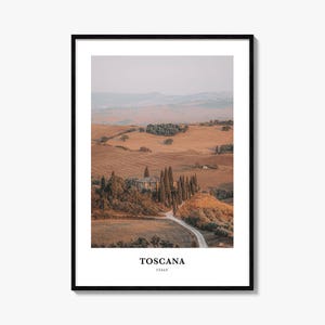 Toscana Print, Toscana Photo Poster, Toscana Travel Wall Art, Toscana Map Print, Toscana Photography Print, Toscana Wall Décor, Italy