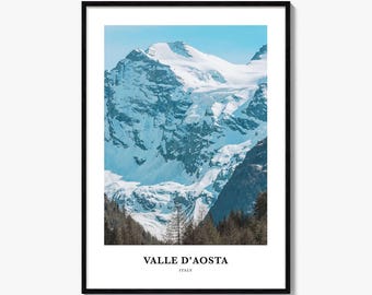 Valle d’Aosta Foto Poster: Italien Reise Wand Kunst