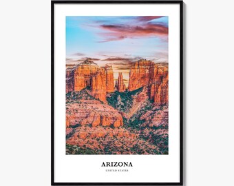 Arizona Print, Colorful Photo Poster, Travel Wall Art, Home Decor