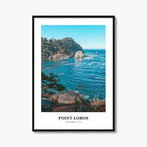 Point Lobos-afdruk, Point Lobos-fotoposter, Point Lobos reizen kunst aan de muur, Point Lobos-kaartafdruk, Point Lobos-fotografie, Californië, VS