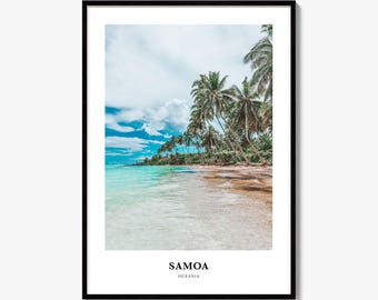 Samoa Print, Colorful Photo Poster, Travel Wall Art, Home Decor