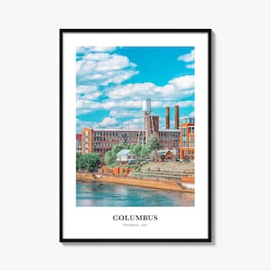 Columbus Print Georgia, Columbus Photo Poster, Columbus Travel Wall Art, Columbus Map Print, Columbus Photography Print, Columbus Wall, USA