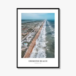 Ormond Beach-print, Ormond Beach-fotoposter, Ormond Beach Travel-muurkunst, Ormond Beach-kaartprint, Ormond Beach-fotografie, Florida, VS