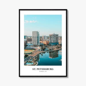 St Petersburg Print Florida, St. Petersburg Photo Poster, St. Petersburg Travel Wall Art, St. Petersburg Map Print, St. Petersburg, USA