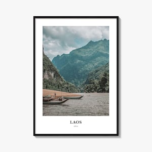 Laos Print, Laos Photo Poster, Laos Travel Wall Art, Laos Map Print, Laos Photography Print, Laos Wall Décor, Asia