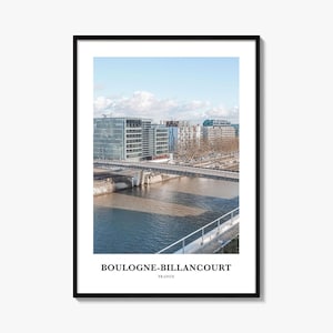Boulogne Billancourt Print, Boulogne-Billancourt Photo Poster, Boulogne-Billancourt Travel Wall Art, Map Print, Photography Print, France