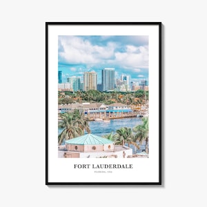 Fort Lauderdale Print, Fort Lauderdale Photo Poster, Fort Lauderdale Travel Wall Art, Fort Lauderdale Map, Fort Lauderdale, Florida, USA