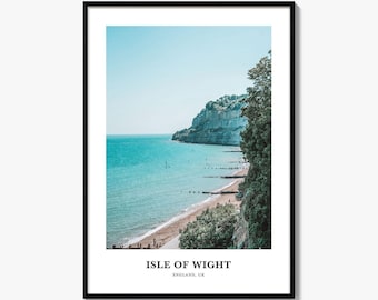 Isle of Wight Fotodruck, England-Reiseposter, Großbritannien Wandkunst, britisches Dekor