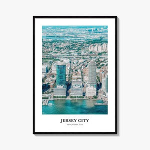Jersey City Print, Jersey City Photo Poster, Jersey City Travel Wall Art, Jersey City Map Print, Jersey City Photography, New Jersey, USA