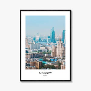 Moscow Print Russia No 2, Moscow Photo Poster, Moscow Travel Wall Art, Moscow Map Print, Moscow Photography Print, Moscow Wall Décor