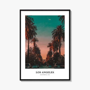Los Angeles Print No 3, Los Angeles Photo Poster, Los Angeles Travel Wall Art, Los Angeles Map, Los Angeles Photography, California, USA