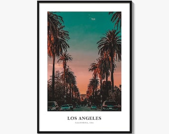 Los Angeles Print No 3, Los Angeles Photo Poster, Los Angeles Travel Wall Art, Los Angeles Map, Los Angeles Photography, California, USA