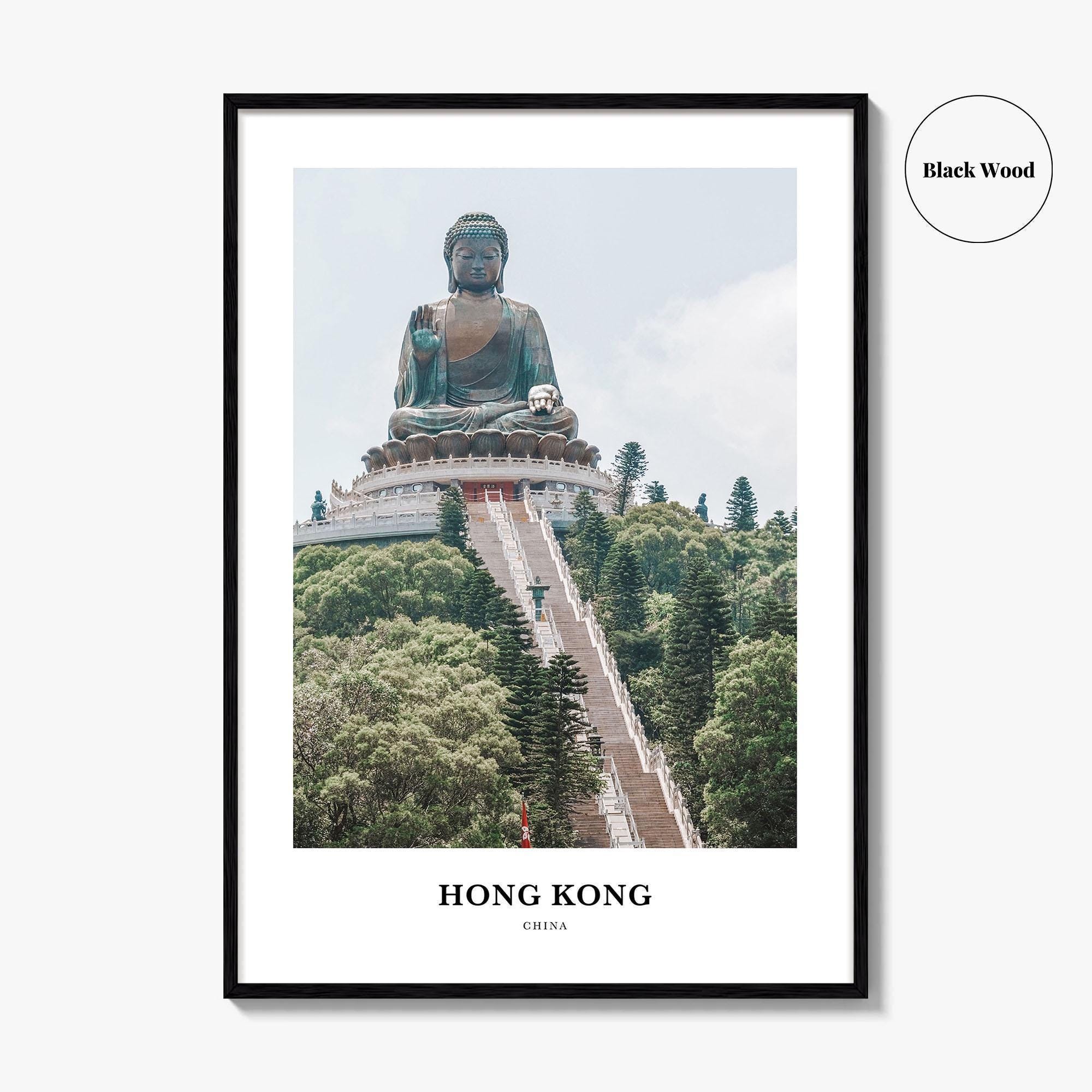 Hong Kong Photo Print, Tian Tan Buddha Travel Poster, Lantau