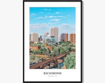 Richmond Print, Colorful Photo Poster, Travel Wall Art, Home Decor
