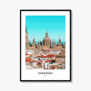 Zaragoza Druck Nr. 2, Zaragoza Fotoposter, Zaragoza Wandkunst, Zaragoza Karte, Zaragoza Fotografie, Zaragoza Wanddekor, Spanien