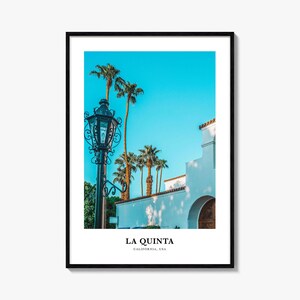 Impression La Quinta, affiche photo La Quinta, art mural voyage La Quinta, impression carte La Quinta, impression photographie La Quinta, Californie, États-Unis