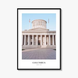 Columbus Print Ohio No 2, Columbus Photo Poster, Columbus Travel Wall Art, Columbus Map, Columbus Photography, Columbus Wall Décor, USA