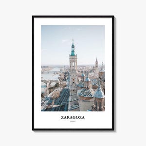 Zaragoza Druck Nr. 1, Zaragoza Fotoposter, Zaragoza Wandkunst, Zaragoza Karte Druck, Zaragoza Fotografie, Zaragoza Wanddekor, Spanien