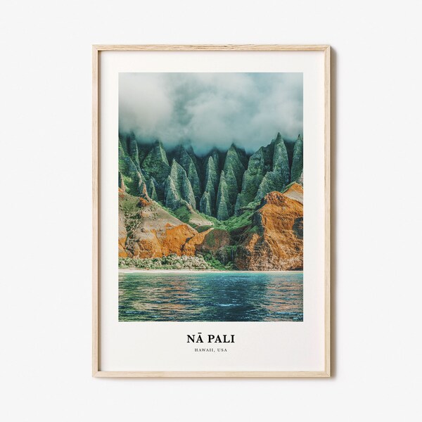 Na Pali Druck Nr. 1, Na Pali Foto Poster, Na Pali Reise Wandkunst, Na Pali Karte Druck, Na Pali Fotografie, Na Pali Wanddekoration, Hawaii, USA