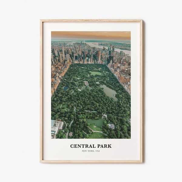 Stampa di Central Park, Poster fotografico di Central Park, Arte da parete di viaggio di Central Park, Stampa mappa di Central Park, Fotografia di Central Park, New York, Stati Uniti