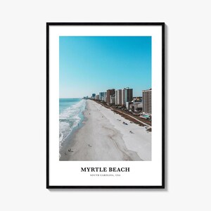 Impression de Myrtle Beach, affiche photo de Myrtle Beach, art mural voyage Myrtle Beach, impression de carte de Myrtle Beach, impression de Myrtle Beach, Caroline du Sud, États-Unis