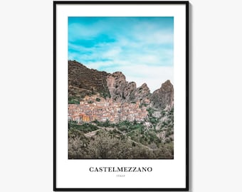Castelmezzano Fotografie Druck: Italien Reise Wandkunst