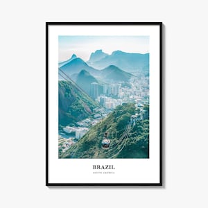 Brazil Print No 1, Brazil Photo Poster, Brazil Travel Wall Art, Brazil Map Print, Brazil Photography Print, Brazil Wall Décor, South America