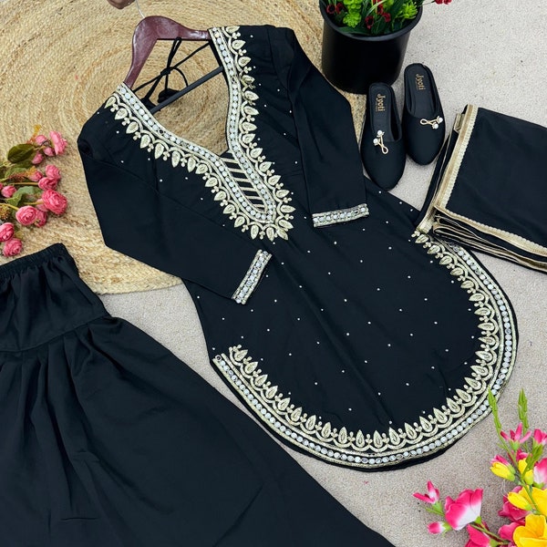 Black Pakistani Ready-Made salwar Suit for women wear indian wedding salwar kameez salwars online,punjabi suits party wear casual salwarsuit