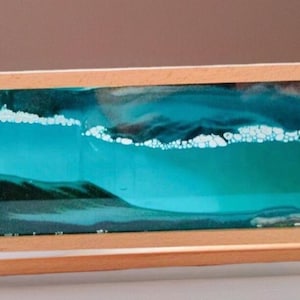 Sand Bild Kunst Wohnkultur Geschenk / Holzrahmen / 29 X 12 cm