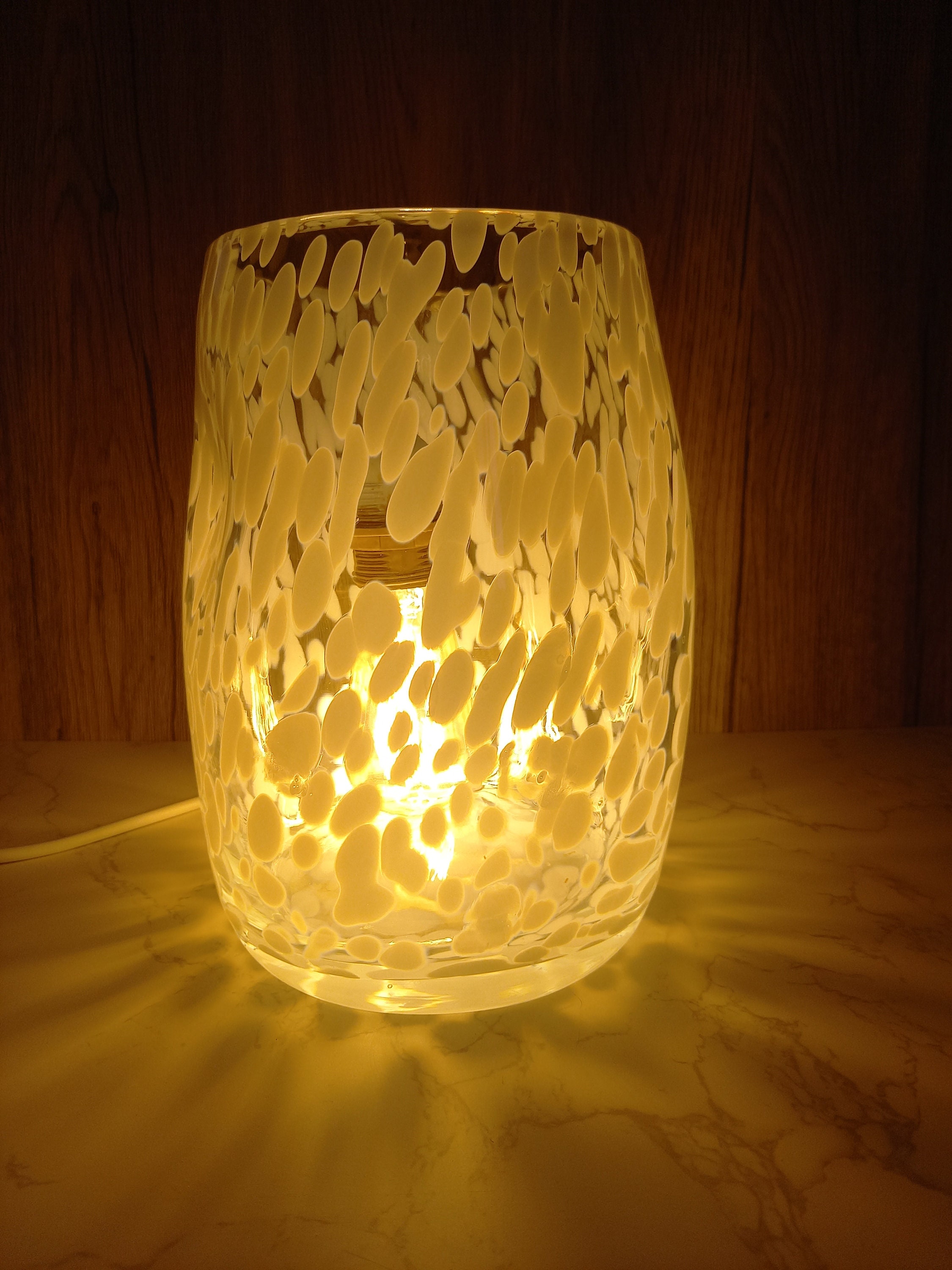 Glass Vase Lamp, Bedroom/table Lamp Mood Etsy UK
