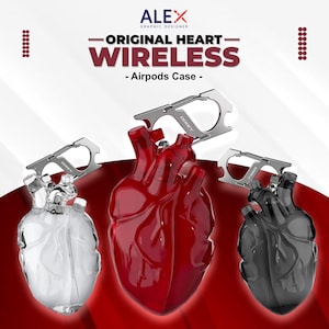 Capa para Airpods Heart 3D Liquid Earphone Cover Silicone Airpods Pro Case Capa Coração Vermelho