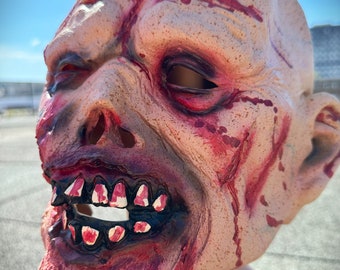 Zombie Latex Mask Halloween Handmade Costume Straszna Maska