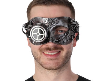 Gunmetal Steampunk Eyemask Cosplay Fancy Dress Halloween