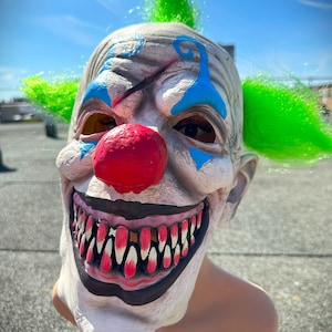 Clown Scary Latex Mask Halloween Fancy Dress Horror Handmade