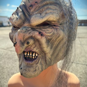 Hexe Evil Latex Maske Halloween Kostüm Fancy Dress Handmade Scary