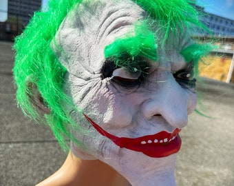 Physco Clown Joke Latex Halloween Fancy Dress Costume Handmade