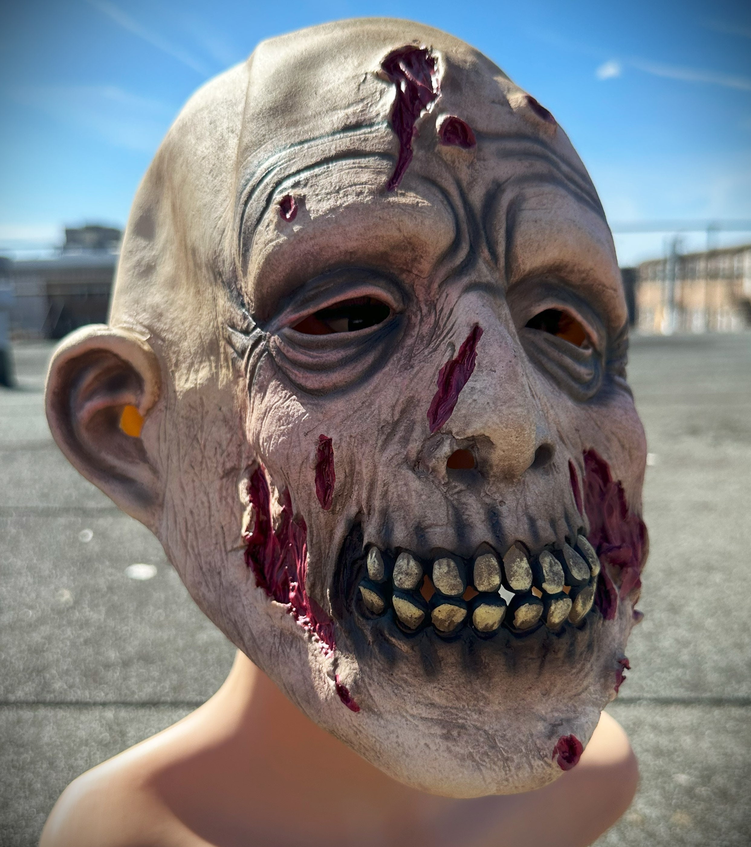 Zombie Latex Mask Halloween Handmade Costume Scary Mask