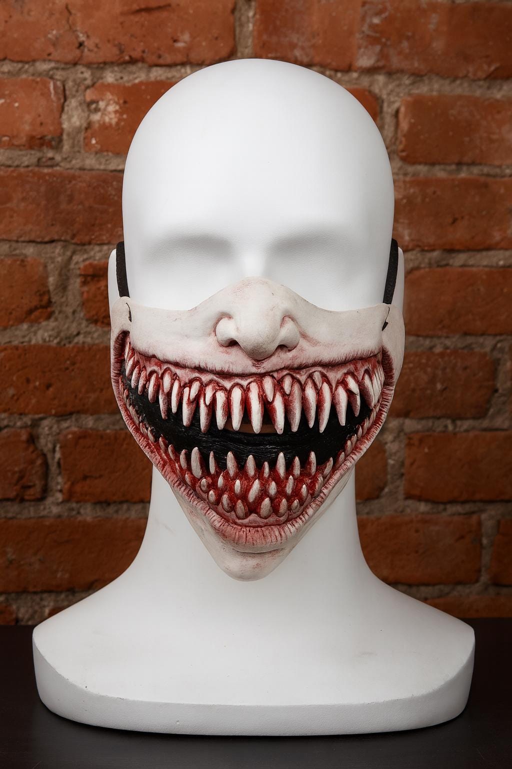 Creepy Chuckle Half Mask Latex Halloween Mask Handmade - Etsy