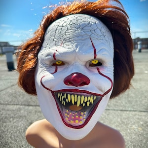 Masque de clown effrayant en latex Halloween Déguisements horreur fait main