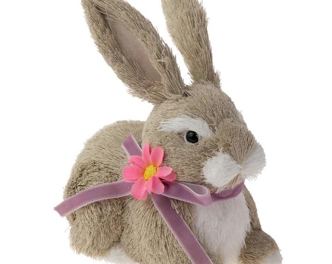 Easter Sisal Bunny Set of 2 Spring Decor