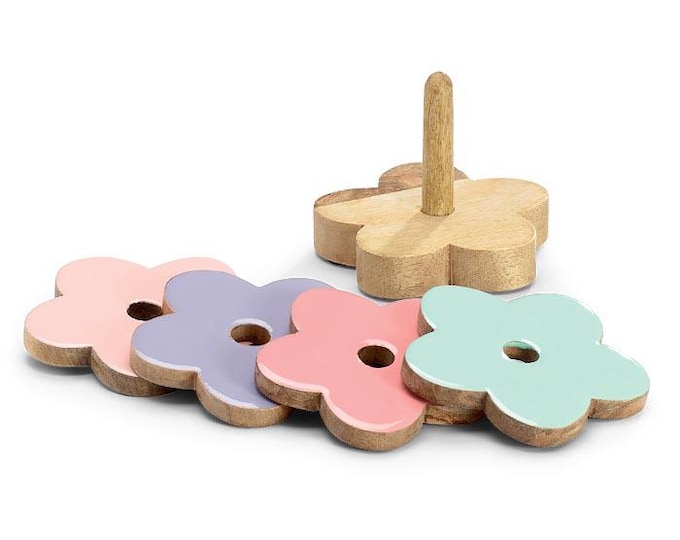 Mango Wood Flower Coaster Set