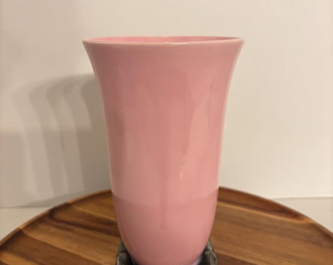 Vintage McCoy Pottery Art Deco Rose-pink Ceramic Vase