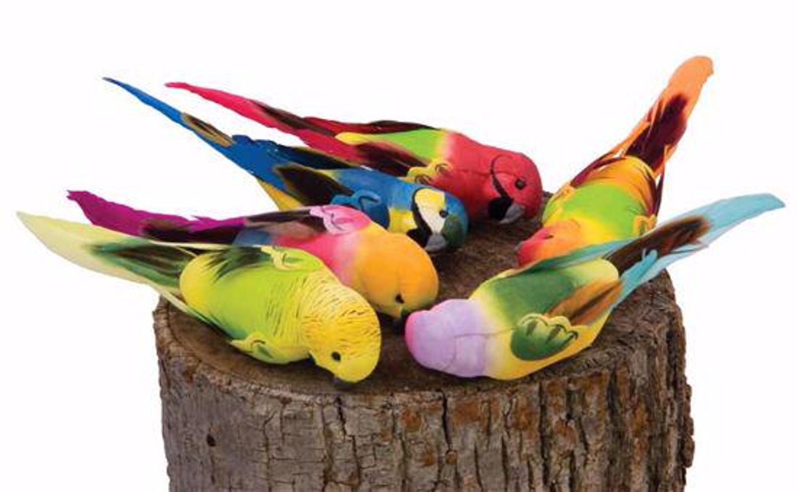Tropical Bird Floral Clips – Set of 6 Colorful Birds for Wreaths ...