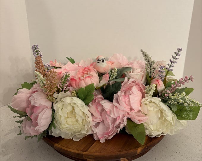 Spring Pink and White Floral Arrangement Grave Blanket Flowers
