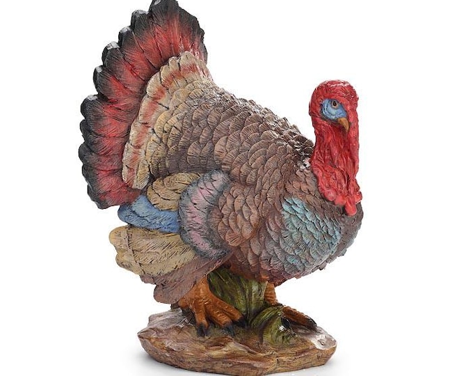 Resin Thanksgiving Fall Rustic Turkey Figurine