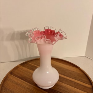 Fenton Pink Vase - Etsy