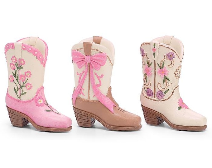 Resin Cowgirl Boot Small Vase – Americana Western Décor